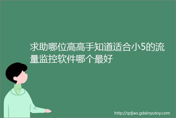 求助哪位高高手知道适合小5的流量监控软件哪个最好