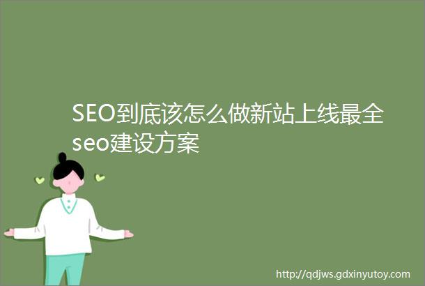 SEO到底该怎么做新站上线最全seo建设方案